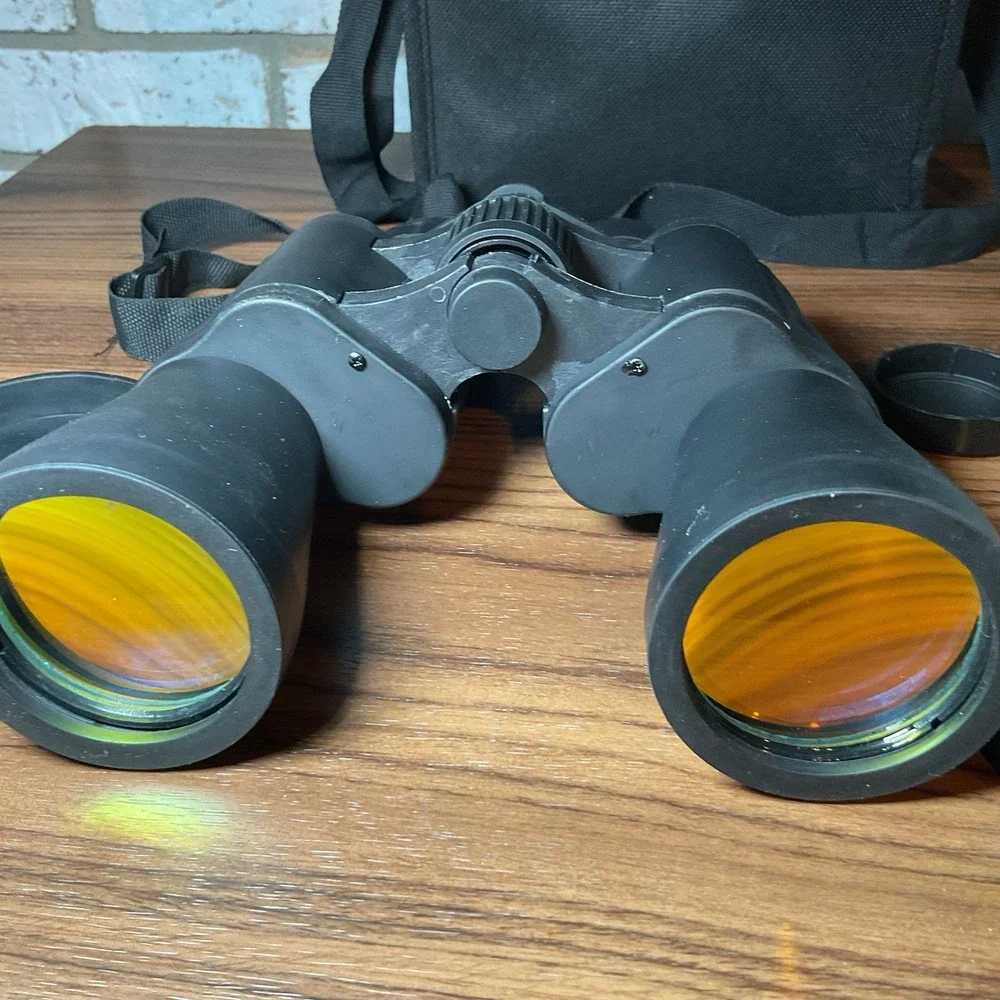 7x50 Binoculars Coated Optics 297ft/1000yd Birding Hunting w Case & Caps
